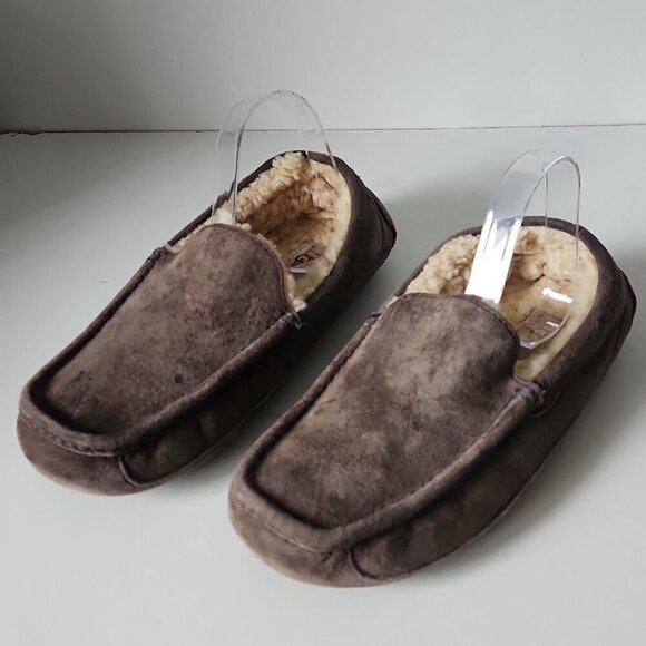UGG | Ascot Men Gray Suede Shearling Mens Sz 10 - Picture 2 of 5